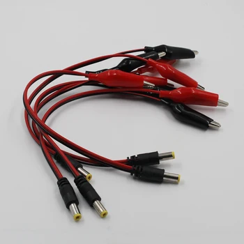 Вход 5,5*2,1 мм Plug Червен Черен Скоба за захранващия кабел Скоба за батерия 12 В 24 В Скоба за кола батерия мотоциклет