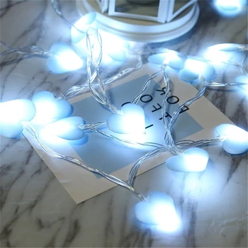 Във Формата на сърце LED Струнни Тела Булчински Венец с лампа Коледна украса за дома Подаръци за Свети Валентин 