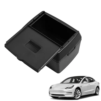 Вътрешни Автомобилни Аксесоари за Tesla, Модел 3 2021 Автомобил Многофункционална Задна Кутия За Съхранение на Колата кофа за Боклук за Кола