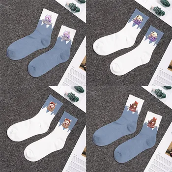 Геншин шок игра карикатура аниме фигурка чорапи за тръби Пролет лято ххх чорапи за момчета и момичета Модерни ежедневни спортни чорапи от чист памук