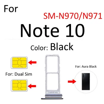 Гнездо за Sim - карти Слот Тава Титуляр за Четец Жак Адаптер Micro SD Контейнер за Samsung Galaxy Note 10 Plus 5G N970 N975 N976