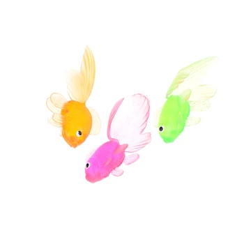 Гореща Продава 20 бр. 4 см Детска Играчка Пластмасов Моделиране Малка Златна Рибка Мека Гумена Златната Рибка Случаен Цвят