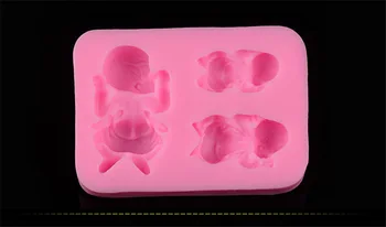 Горещи Продажба на 3D Прекрасен Зимен сън 3 Форми на Бебето Силиконова Форма За Торта /Скърпвам Инструменти За Украса на Тортата E631