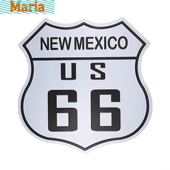 Горещо 3D Ретро Route 66 Гореща Път Иконата на Марката Стикер на Колата Стикер Декор Мотоциклети Офроуд Лаптоп Бар Мотел PVC Винилови Етикети