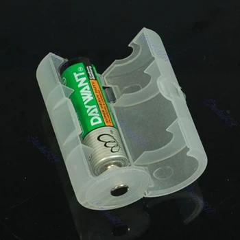 Горещо надувательство 1 бр. AA - Размер D Батерия Адаптер на Притежателя Калъф Конвертор