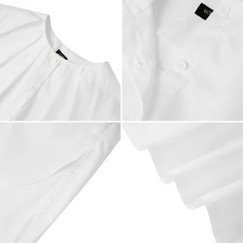 Дамска елегантна блуза 2021 VONDA Реколта с дълъг ръкав с пищни ръкави Вечерни блузи Дамски Ежедневни обикновена блузи Blusas Femininas