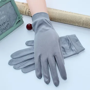 Дамски Копринени Ръкавици Есенно-зимни Ръкавици Меки И леки Слънчеви Копринени Ръкавици, Дамски ръкавици Guantes Ръкавици от естествена коприна, за жени