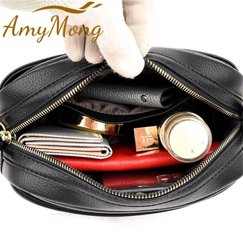 Дамски луксозни малки чанти от изкуствена кожа Портфейли Прости обикновена чанта през рамо през рамо Нова Мода Ежедневни Дамски чанта