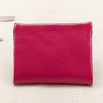 Дамски малки портфейли в кратък стил от волска кожа, спиленной кожа, модерен случайни джоба с цип държач за снимки, чантата си, жена чантата, портфейла