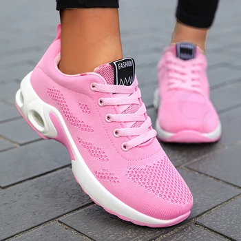 Дамски маратонки за бягане Дишаща Ежедневни обувки на открито Лека спортни обувки, Ежедневни обувки за ходене Обувки Тенис Feminino