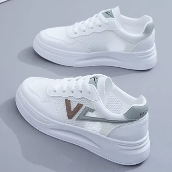 Дамски обувки Модерен лятна ежедневни обувки Бели маратонки Дишащи обувки на платформа Тенис Feminino Окото дамски обувки вулканизированная