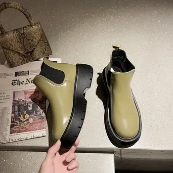 Дамски обувки Модерен тенденция Удобни универсални дамски обувки Челси Висококачествени Ежедневни леки ботильоны в платформата