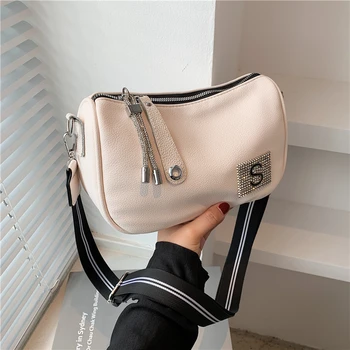 Дамски чанти от естествена кожа Модната марка Дамски Чанти-месинджър Дизайнерски малки дамски чанти на рамо, Мини-женствена чанта-bag