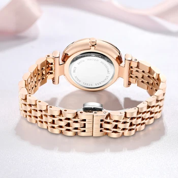 Дамски часовници на луксозни диамантени бижута от розово злато Дамски ръчни часовници Магнитни Дамски часовник-гривна за женските часа Relogio Feminino