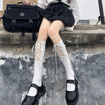 Дамски чорапи, Модни Стръмни обикновена бандажные дизайнерски тийнейджърката градинска облекло Ретро Удобни дишащи с висока еластичност Колеж Стил Kawai