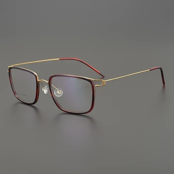 Дания Марка Титановая рамки за очила Безвинтовая Дамски Рамки за очила за четене Мъжки Квадратни Очила за късогледство рецепта Oculos