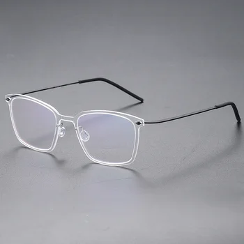 Дания Маркови Очила 6536 Квадратни Рамки За очила Мъжки слънчеви Очила Сверхлегкая Късогледство рецепта Оптична Титановая оригиналната кутия