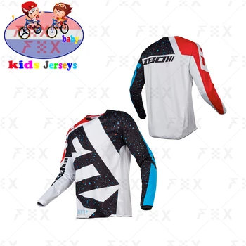 Детска тениска с дълъг ръкав за скоростно спускане-роуд каране на планински велосипед велосипед, мотоциклет детска велосипедна фланелка Http fox МТБ колоездене джърси