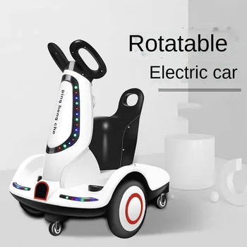 детски автомобил електрически мотор Акумулаторна батерия състезател с дистанционно управление, количка, играчка студентски скутер детски дрейфовый баланс на колата