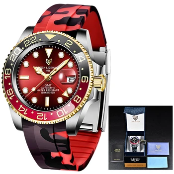 Дизайн LIGE Нови Луксозни Часовници За мъже, Водоустойчиви 100 М Автоматичен Часовник От сапфир Стъкло, Механични Ръчни Часовници Relogio Masculino