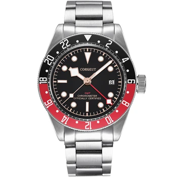 Дизайнерска марка луксозни Мъжки часовник lume Schwarz Bay GMT Автоматично Военни Спортни часовници за гмуркане Механични ръчни часовници
