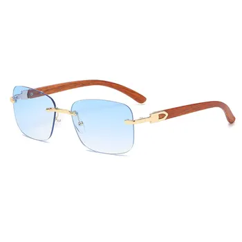 Дървени зърнеста огледално крака малка дограма океанските лещи слънчеви очила Carter модни мъжки и женски улични и хип-хоп малки очила на трансгранично