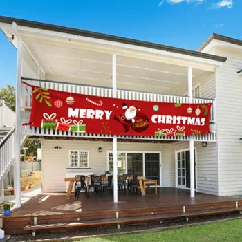 Дядо Коледа Открит Банер весела Коледа Украса за дома 2021 Коледна Украса Ноел Натал честита Нова Година 2021