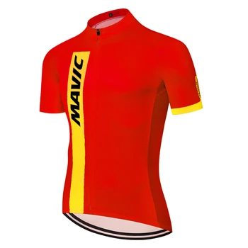 Екипът на MAVIC maillot ciclismo hombre дишаща лятна бързосъхнеща дишаща велосипедна фланелка с къс ръкав на мъжка велосипедна облекло