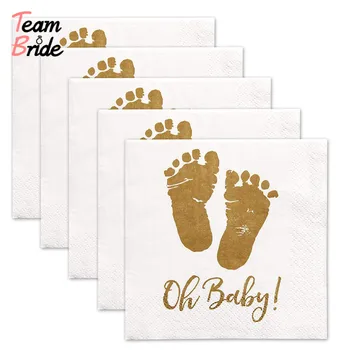 Екипът на булката 10 бр./лот Бебешки кърпички за душата Oh Baby със златен принтом Бебешки кърпички за краката, за момчета и момичета на рожден ден