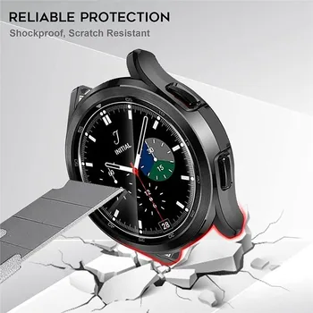 Екран Протектор за Samsung Galaxy Watch 4 Класически 46 мм 42 мм Калъф от TPU Закалено Стъкло Филм за Galaxy Watch3 45 мм 41 мм Капак
