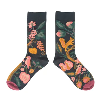Есенни и зимни нови персонализирани цветни модни чорапи мъжки и дамски чорапи за любителите на чистия памук