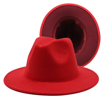 Жълто-сива фетровая шапка 2022 нова регулируема унисекс шапка фетровая шапка цената активност шапка джаз зимна шапка мъжка шапка