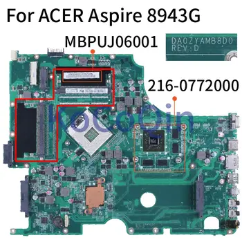 За ACER Aspire 8943 8943G HD5650 дънна Платка на лаптоп MBPUJ06001 DA0ZYAMB8D0 216-0772000 2 RAM yangka DDR3 дънна Платка на лаптоп