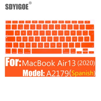 За Apple Air13 2020 Капак на клавиатурата на лаптопа е с Цветна силиконова кожа на клавиатурата за Macbook Air13 A2179 Калъф за клавиатура с фолио