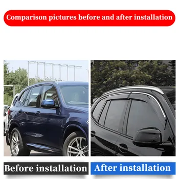 За BMW X3 G01 2018-2020 прозорец козирка авто дъждобран дефлектори тента тампон външни аксесоари за стайлинг на автомобили