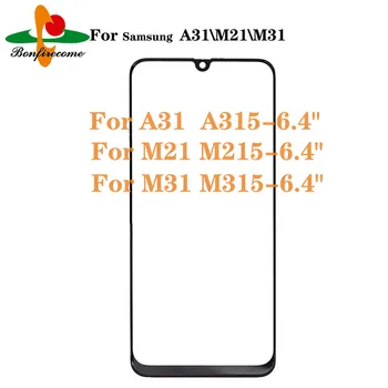 За Samsung Galaxy A31 M21 М31 A315 A315F M215 M315 на Предния панел сензорен LCD дисплей със Стъклен Капак Смяна на Обектива