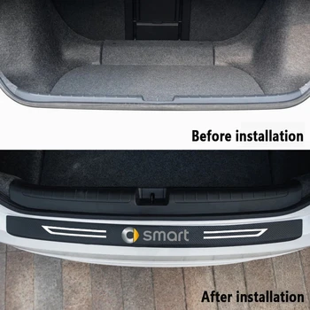 За Smart Fortwo Forfour 453 451 450 Етикети на заден багажник за Кола Протектор от въглеродни Влакна Филм за багажник на Кола Автоаксесоари