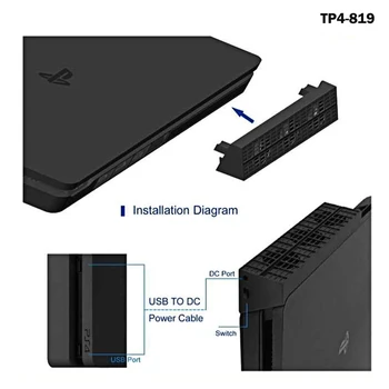 За Sony Playstation PS4 Тънък Охладител, Вентилатор за Охлаждане 5 В Игрална Конзола Комплект USB Контролер с Поддръжка на PS 4 Управление на Нормалното