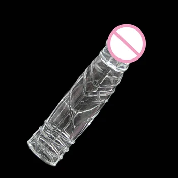 за многократна употреба дълготрайни презервативи с пълно покритие мъжки пръстен за удължител член на Забавяне на пениса Ерекция, импотентност ръкави секс играчки за мъже Любовна игра