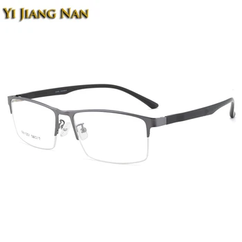 За мъжете Gafas Рамки за очила с половин рамки Рамки за очила от сплав Гъвкави рамки за оптични очила TR90 за износител Рамки за бизнес очила по рецепта