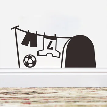 Забавни Стикери за стена с мишката норой Декор хол Водоустойчиви PVC Декорация на дома Художествени Стикери за хладилник Творчески декорации DIY