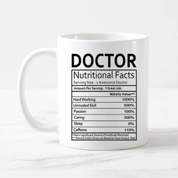 Забавни Чаша на д-Р Новост Д-р Факти за Храненето на Чаши за Кафе Чаена Чаша Шега Онази Творчески Подарък за Асистент на Лекар, Страхотен Декор