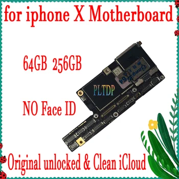 Заводска Разблокированная дънна Платка За iPhone X дънна Платка с 64 GB 256 GB Оригиналната дънна Платка С/Без Face ID Поддръжка за IOS
