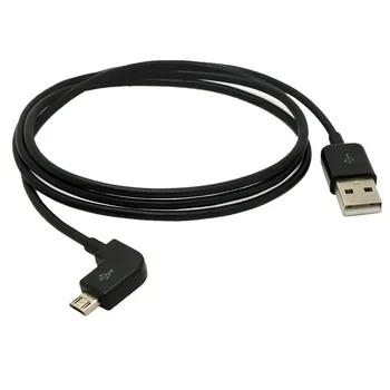 Заден USB на 90 градуса Micro USB 3 м За Синхронизация на Данни Кабел за Зарядното устройство кабел за зарядно на lg на samsung galaxy