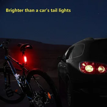 Задна светлина велосипед X-Tiger Интелигентен Автоматичен Старт/стоп, Сензор Спирачки Велосипеден Фенер IPx6 Водоустойчив USB зареждане LED Фенер Колоездене Задна светлина