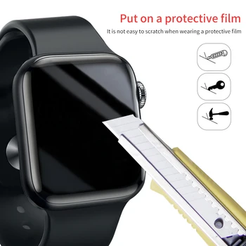 Защитно фолио за екрана Прозрачен Защитен филм с пълно покритие за iWatch 44 мм 40 мм 38 мм 42 мм Стъкло за Apple Watch 6 SE 4 5 3 2 1