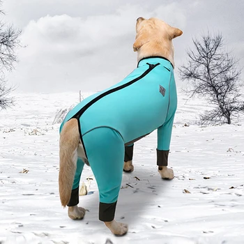 Зимни дрехи за домашни кучета Топло непромокаем Гащеризон за кучета Лабрадор Голдън Ретривър Златист Ретривър Облекло за средни и големи кучета