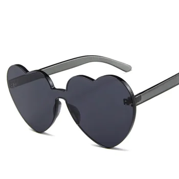 ИЗВЕСТЕН още като Слънчеви очила във формата на сърце ВИЗИЯ За жени 2021 Очила без рамки За жени/мъже Извънгабаритни Очила Класически Реколта Oculos De Sol Feminino