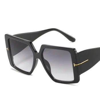 Извънгабаритни квадратни слънчеви очила Дамски модни Нова Реколта нюанси Мъжки Маркови дизайнерски Луксозни Големи слънчеви очила с UV400 Очила Дамски слънчеви очила