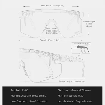 Извънгабаритни Стръмни Огледални Слънчеви Очила за мъже Pit Viper Цели по-Голяма Рамка UV400 ANSI Z87.1 Качествени Нюанси С Безплатна предавателна